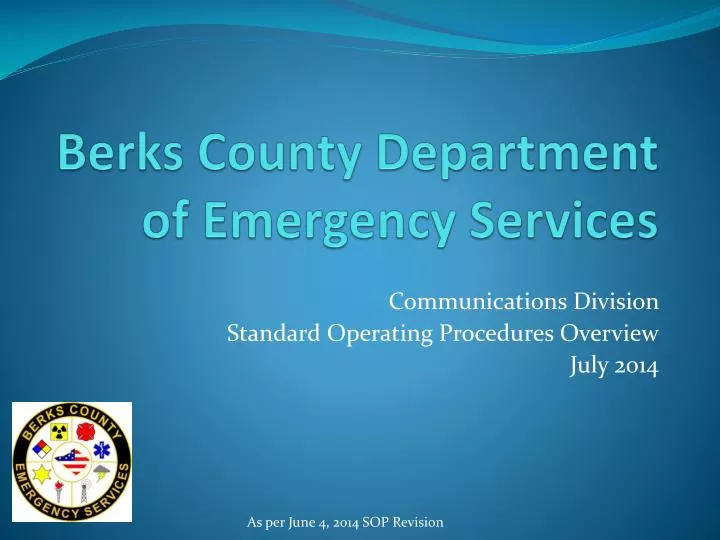 berks county department of emergency services