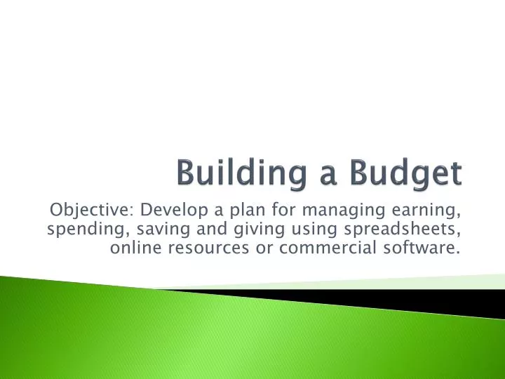 building a budget