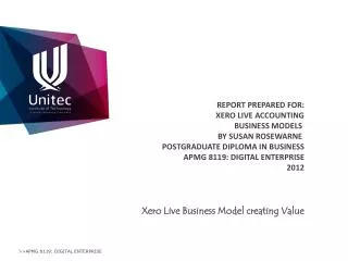 Xero Live Business Model creating Value