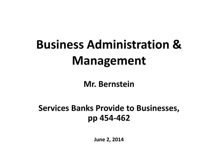 business administration management