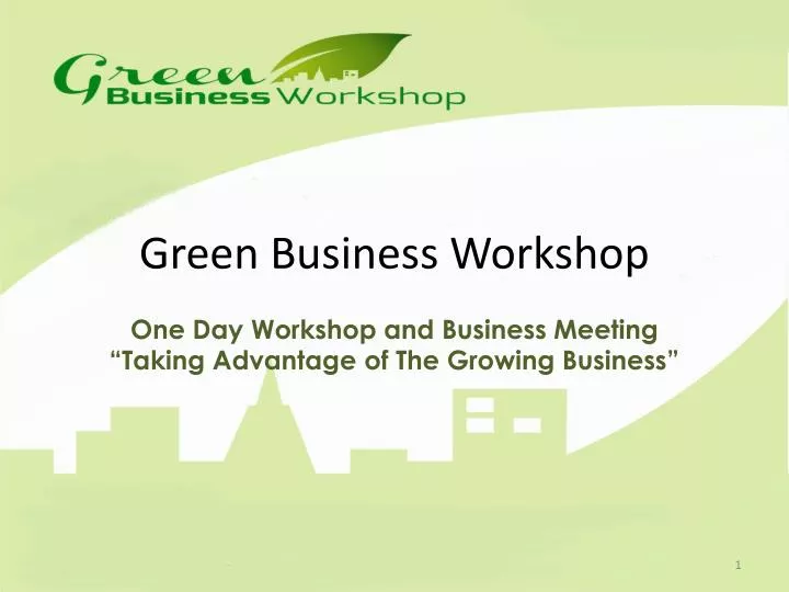 green business workshop