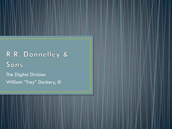 r r donnelley sons