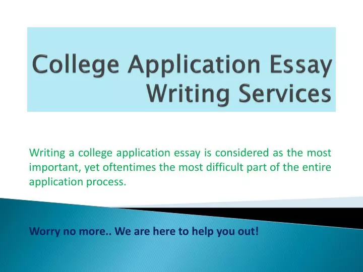 college application essay writing services