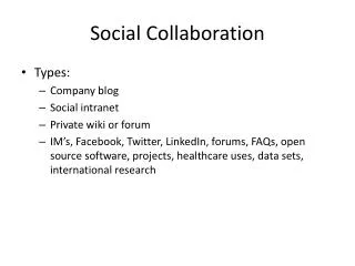 Social Collaboration