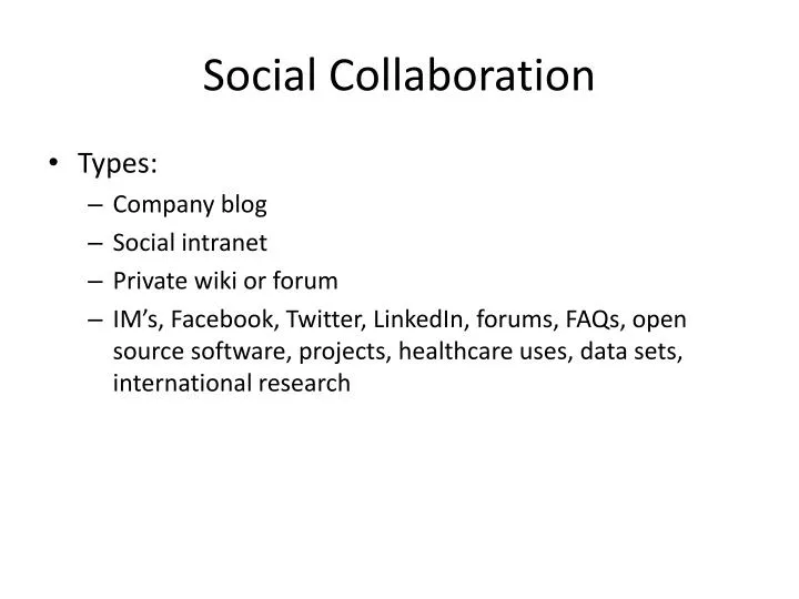 social collaboration