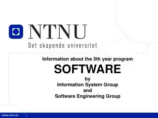 Information about the 5th year program SOFTWARE by Information System Group and Software Engineering Group