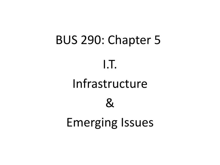 bus 290 chapter 5