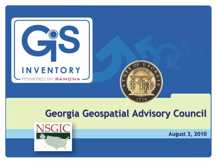 georgia geospatial advisory council august 3 2010