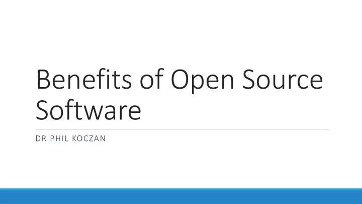 benefits of open source software