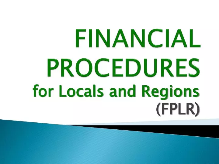 financial procedures