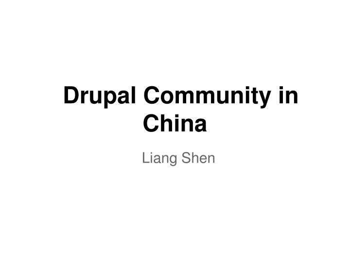 drupal community in china