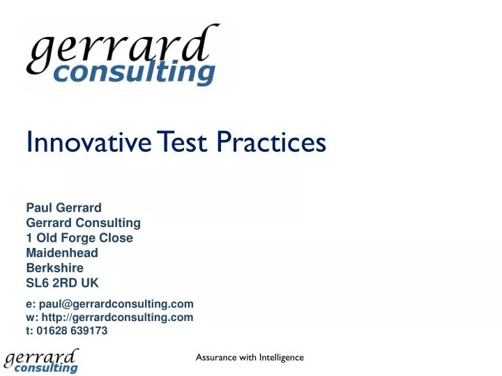 innovative test practices