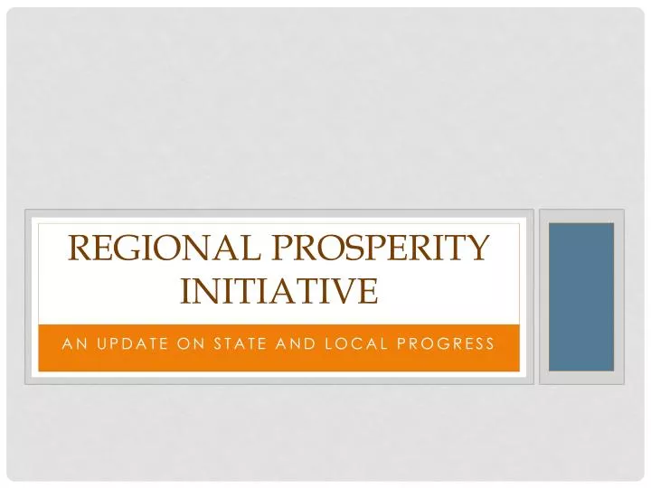 regional prosperity initiative