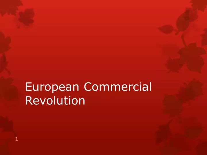 european commercial revolution
