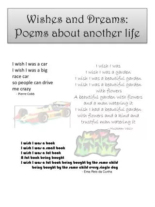 Wishes and Dreams: Poems about another life