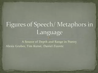 Figures of Speech/ Metaphors in Language