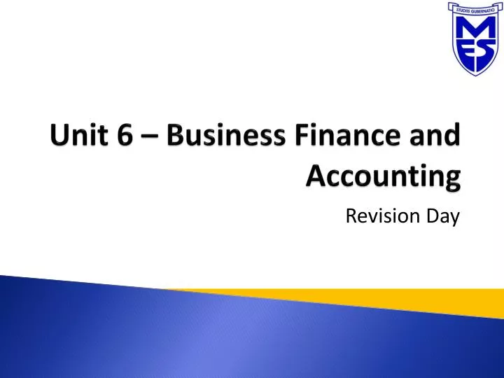 unit 6 business finance and accounting