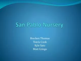 San Pablo Nursery