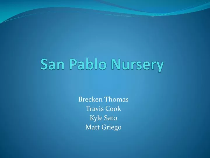 san pablo nursery