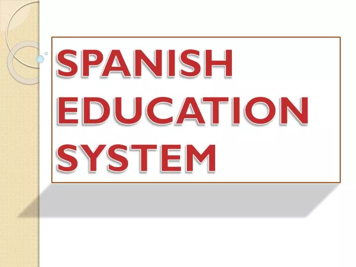 spanish education system