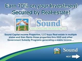 Earn 10% on your Investment Secured by Real-estate!
