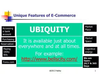 Unique Features of E-Commerce