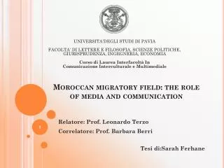 Moroccan migratory field: the role of media and communication
