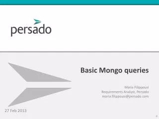 Basic Mongo queries