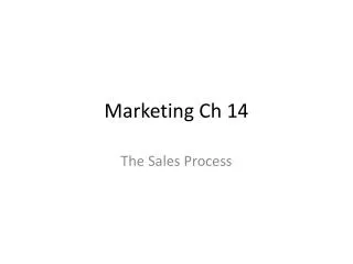 Marketing Ch 14
