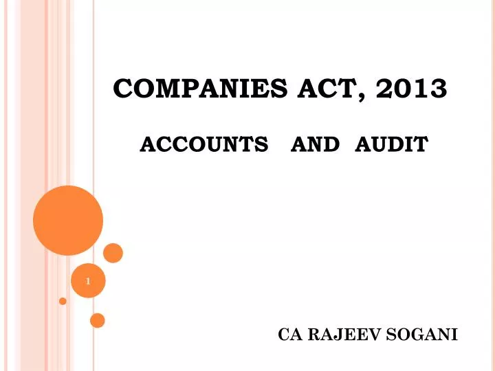 companies act 2013 accounts and audit