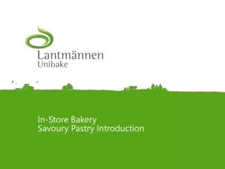 In-Store Bakery Savoury Pastry Introduction