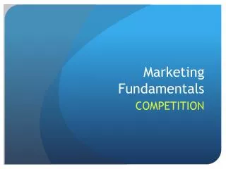 Marketing Fundamentals