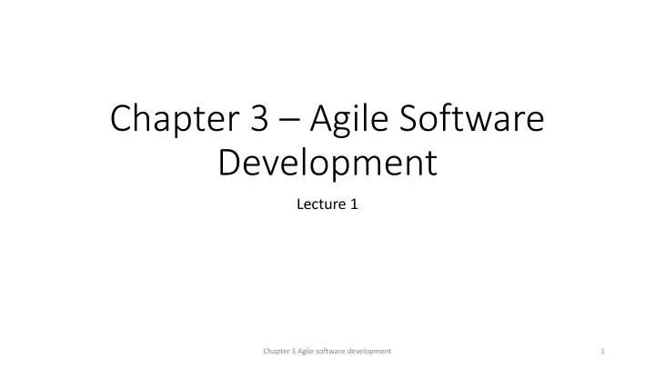 chapter 3 agile software development