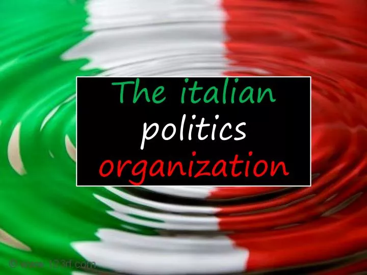 the italian politics organization