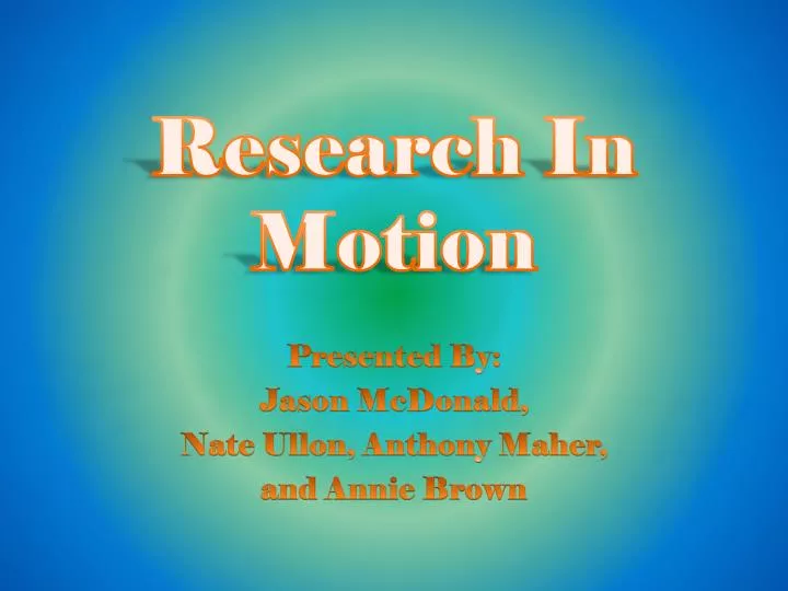 research in motion