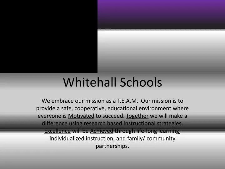 whitehall schools