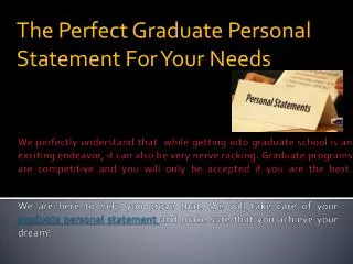 Graduate Personal Statement