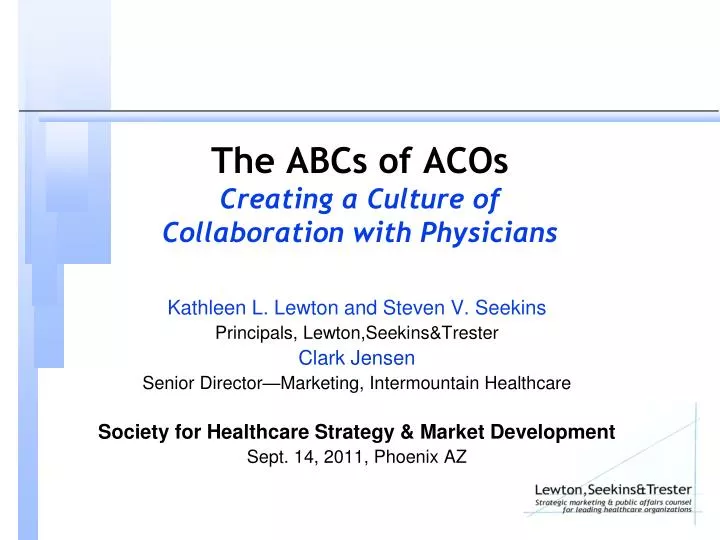 the abcs of acos creating a culture of collaboration with physicians