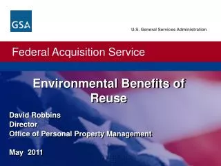 Environmental Benefits of Reuse