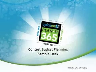 Contest Budget Planning Sample Deck