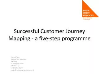 Successful Customer Journey Mapping - a five-step programme