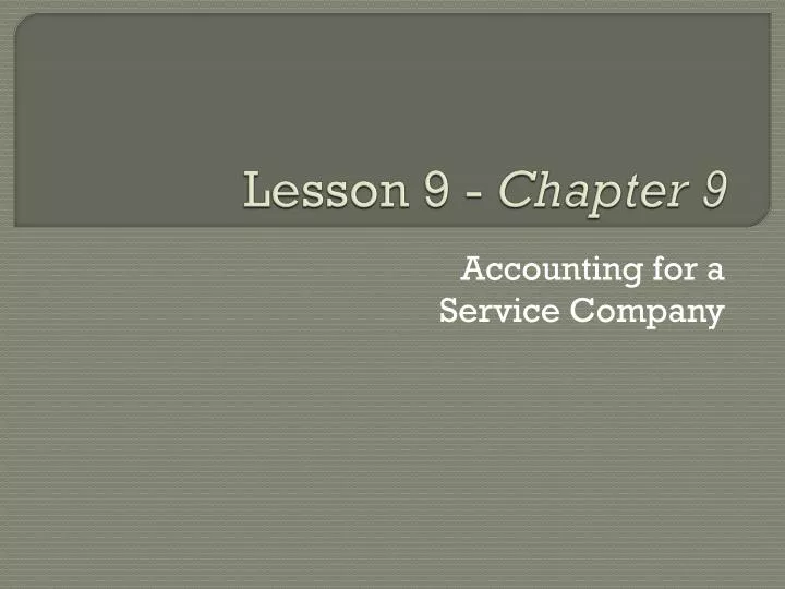 lesson 9 chapter 9