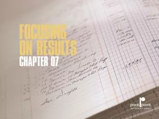 Chapter 7 focusing on results