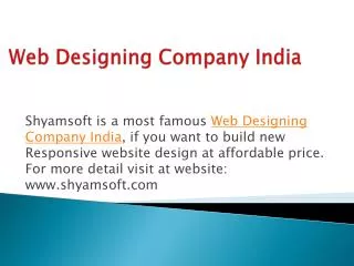 Reliable Custom Website Design Company in India