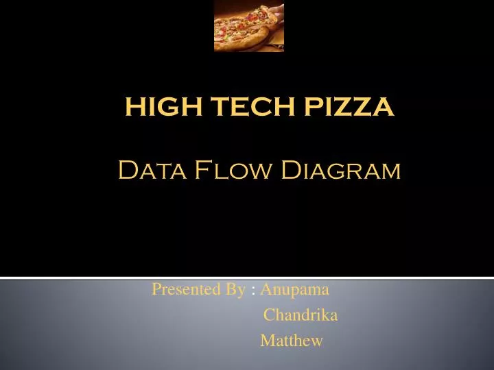 high tech pizza data flow diagram