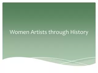 Women Artists through History