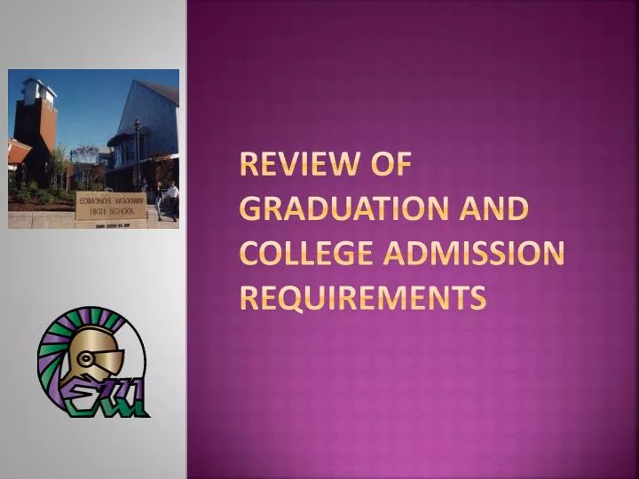 review of graduation and college admission requirements