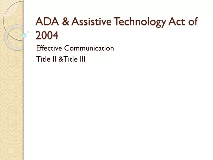 ada assistive technology act of 2004