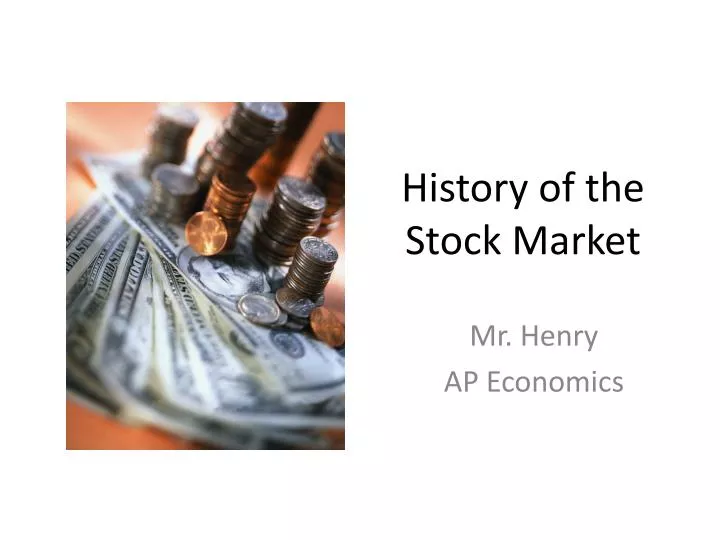 history of the stock market