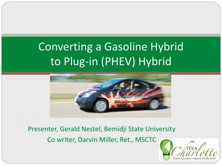 converting a gasoline hybrid to plug in phev hybrid